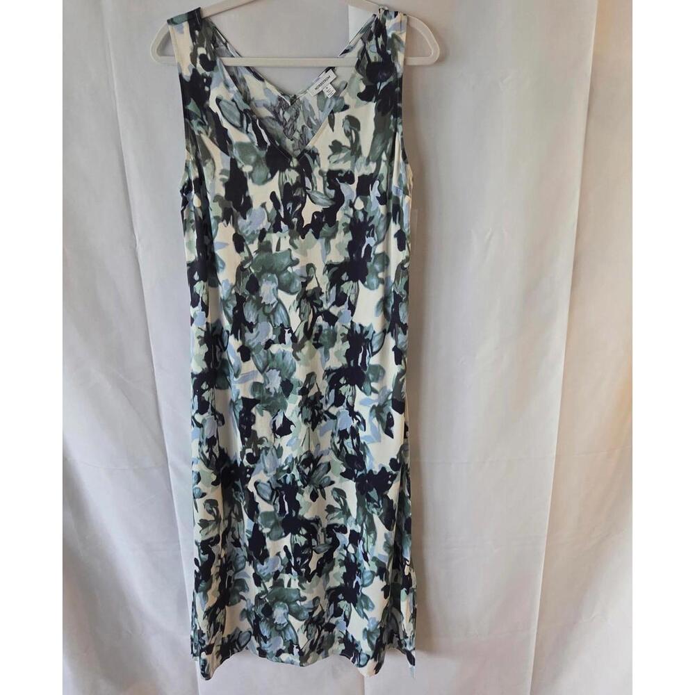 Nordstrom Sleeveless Floral V-Neck Dress - Medium